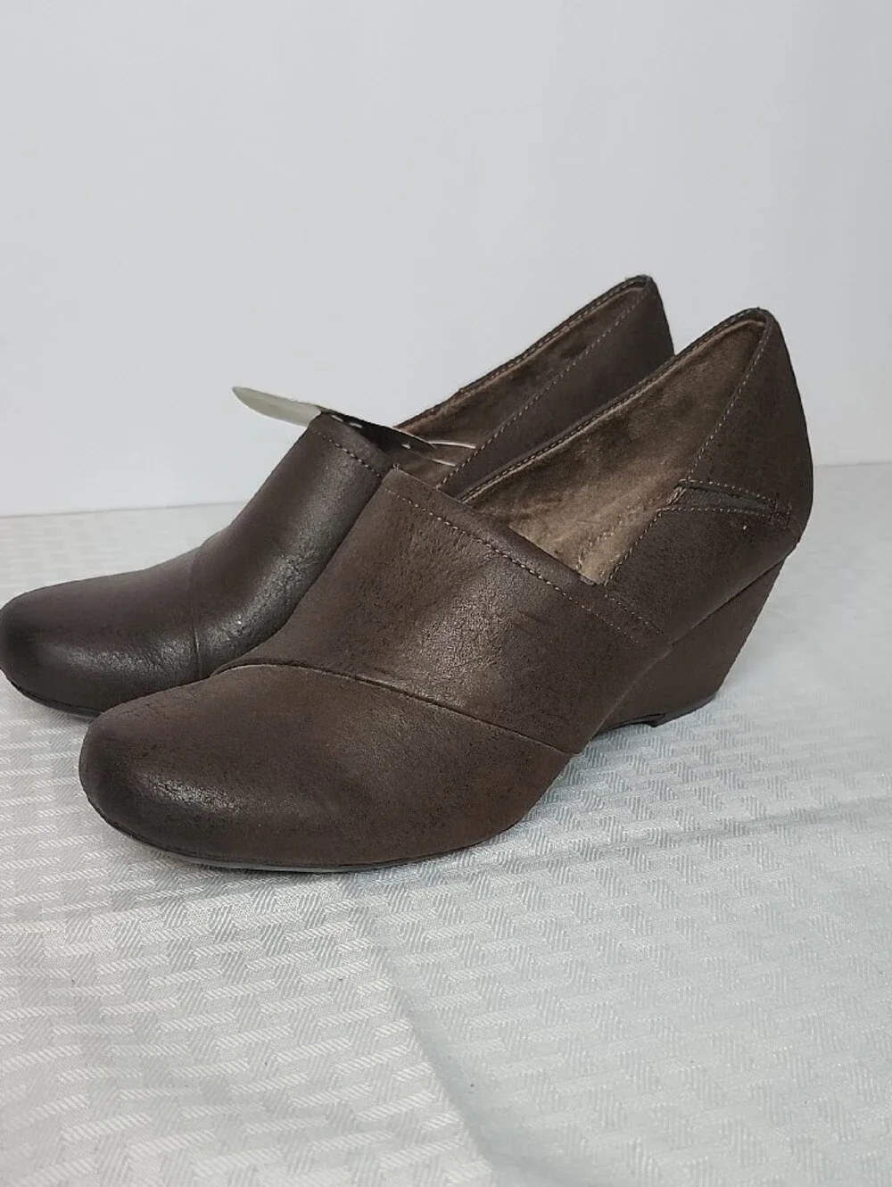Naturalizer Brown Wedge Heel Comfort Shoes 8.5 NWT